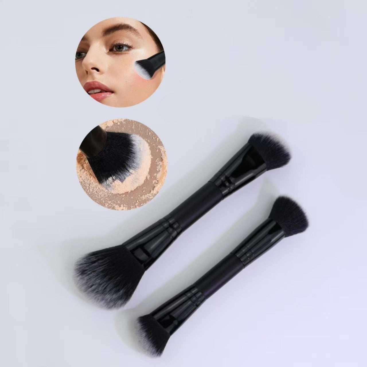Set de 2 brochas de maquillaje doble cara - Dressygt
