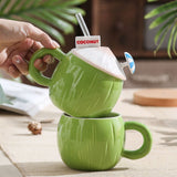 Taza con diseño de coco