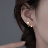 Aretes minimalista de corazones