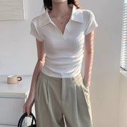Blusa con cuello semi formal - Dressygt