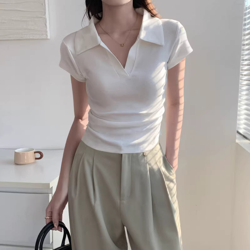 Blusa con cuello semi formal - Dressygt