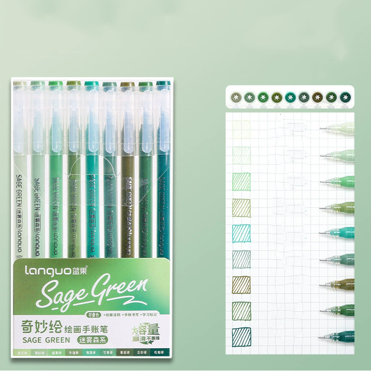 Set de 9 lapiceros de gel de colores - Dressygt