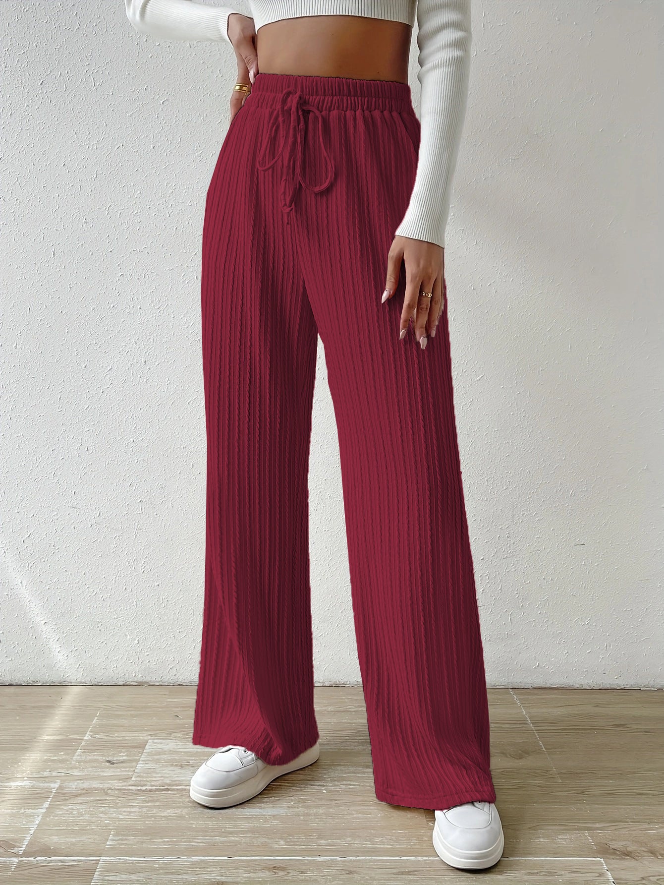 Pantalón casual con cintura elástica