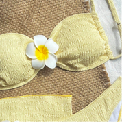 Traje de baño de 3 piezas con flores tropicales - Dressygt