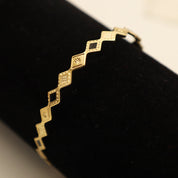 Pulsera dorada de rombos - Dressygt
