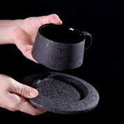 Set de taza con plato de cerámica