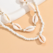 Collar doble conchas marinas