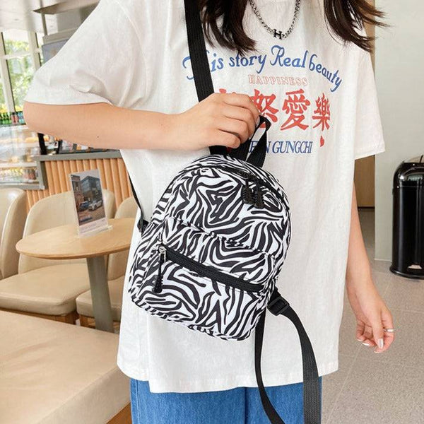 Mochila de animal print de  cebra