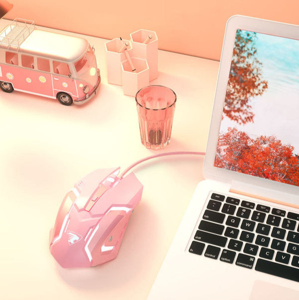 Mouse con luz led