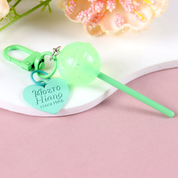 Llavero candy pop con clip de corazón