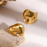 Aretes de corazón con diamantes