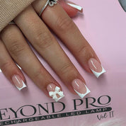 Set de uñas francesas con moño 3D press on - Dressygt