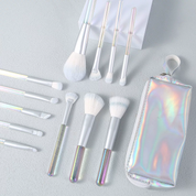 Set de brochas de maquillaje con estuche tornasol - Dressygt