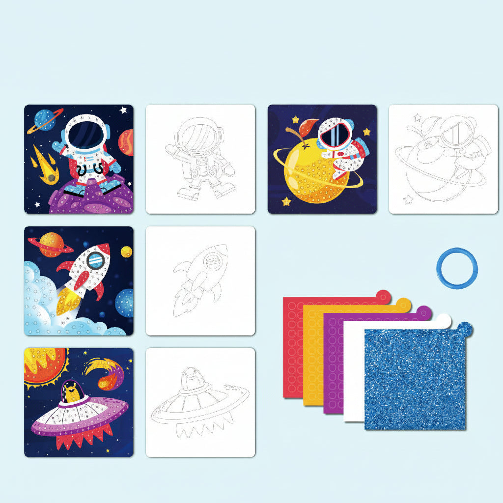 Mosaico con diseño del espacio