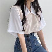 Blusa classy con cuello v - Dressygt