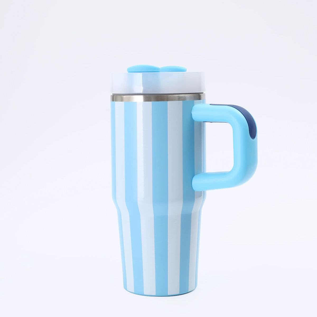 Termo pequeño de acero inoxidable con lineas