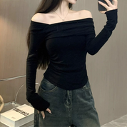 Blusa asimétrica manga larga - Dressygt