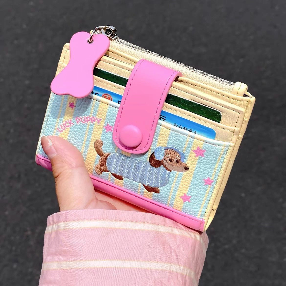 Billetera compacta con diseño de perrito - Dressygt