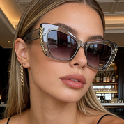 Lentes de sol estilo cat eye con perlas - Dressygt
