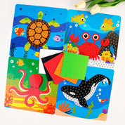 Mosaico con diseño de animales acuáticos