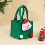 Mini bolsa navideña de fieltro con diseño 3D