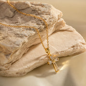 Collar dorado de cruz - Dressygt
