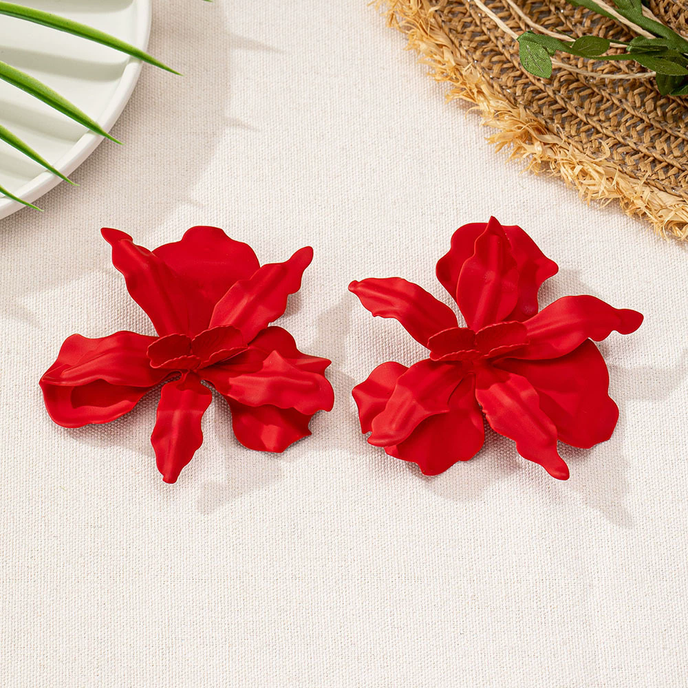 Aretes grandes de flor - Dressygt