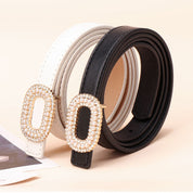 Cinturón con decoración de perlas