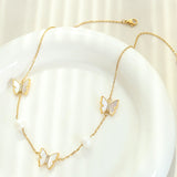 Choker con diseño de mariposas
