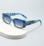 Lentes de sol rectangulares con diseño marmoleado - Dressygt