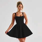 Vestido corto sin mangas