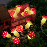 Set de luces con diseño de hongos
