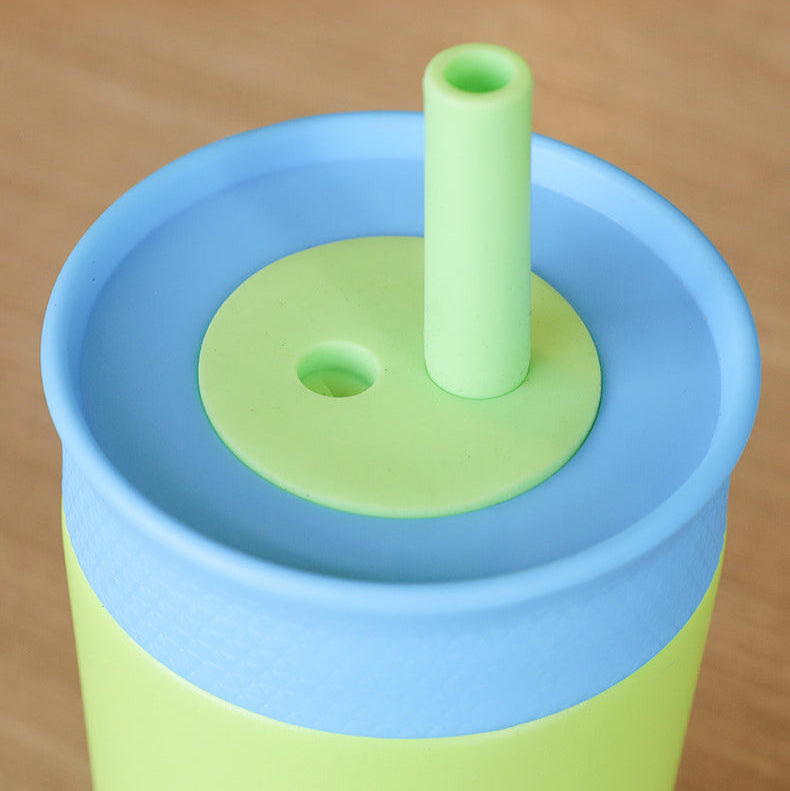 Mini tumbler de acero inoxidable con pajilla