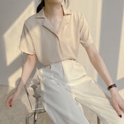 Blusa semi formal con cuello y botones - Dressygt