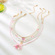 Collar multicapa de perlas con charms - Dressygt