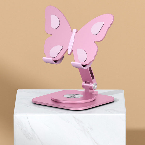 Soporte para teléfono con diseño de mariposa