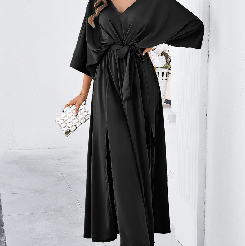 Vestido estilo boho con escote v