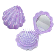 Mini peine plegable tipo concha con espejo
