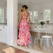 Vestido largo de tirantes con vuelos - Dressygt