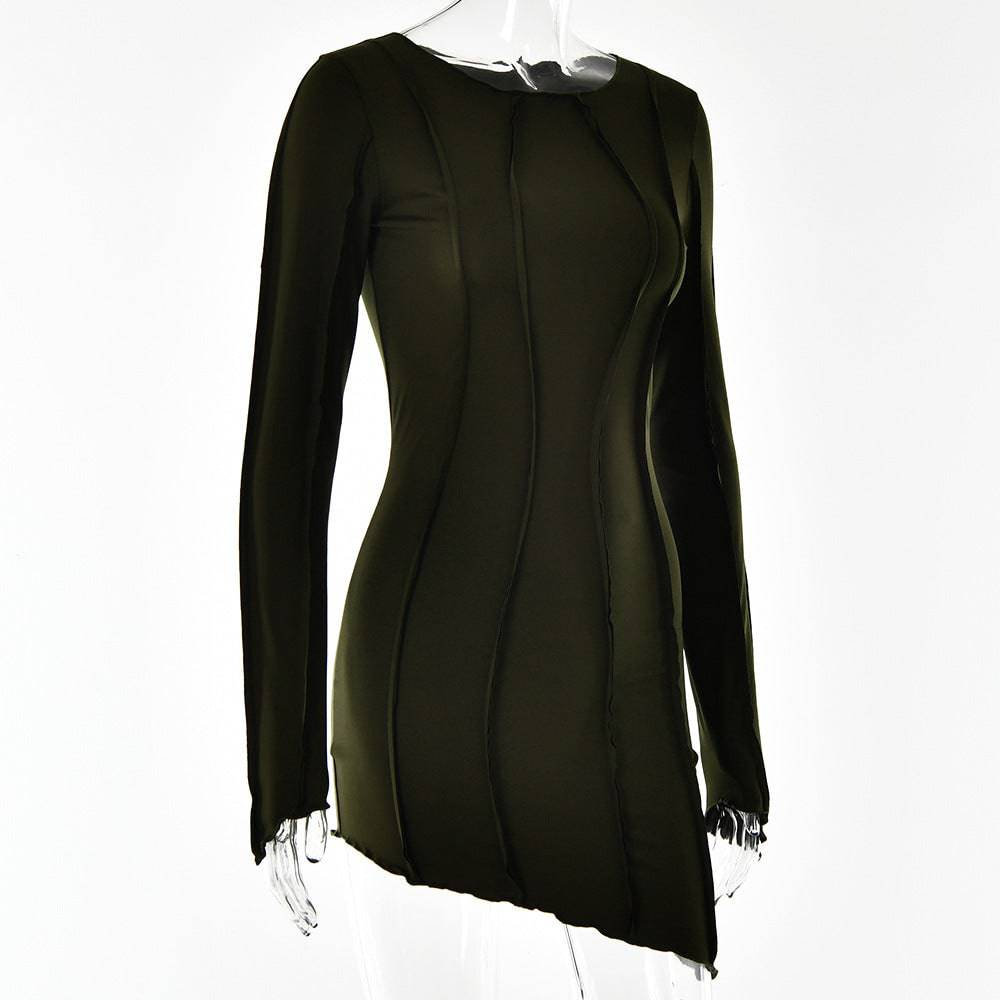 Vestido ajustado corto de manga larga - Dressygt