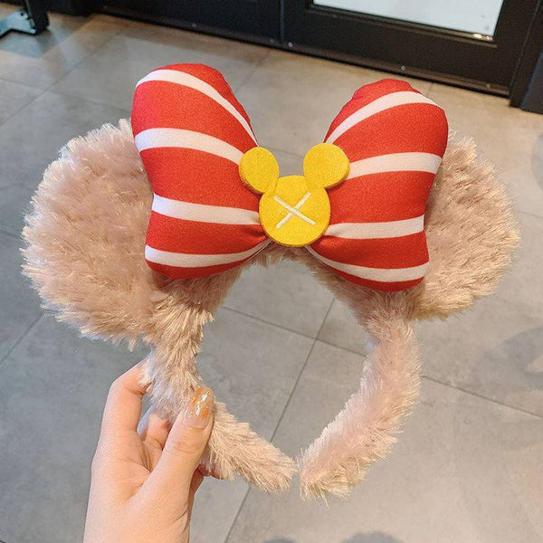 Diadema con orejas oso de moño