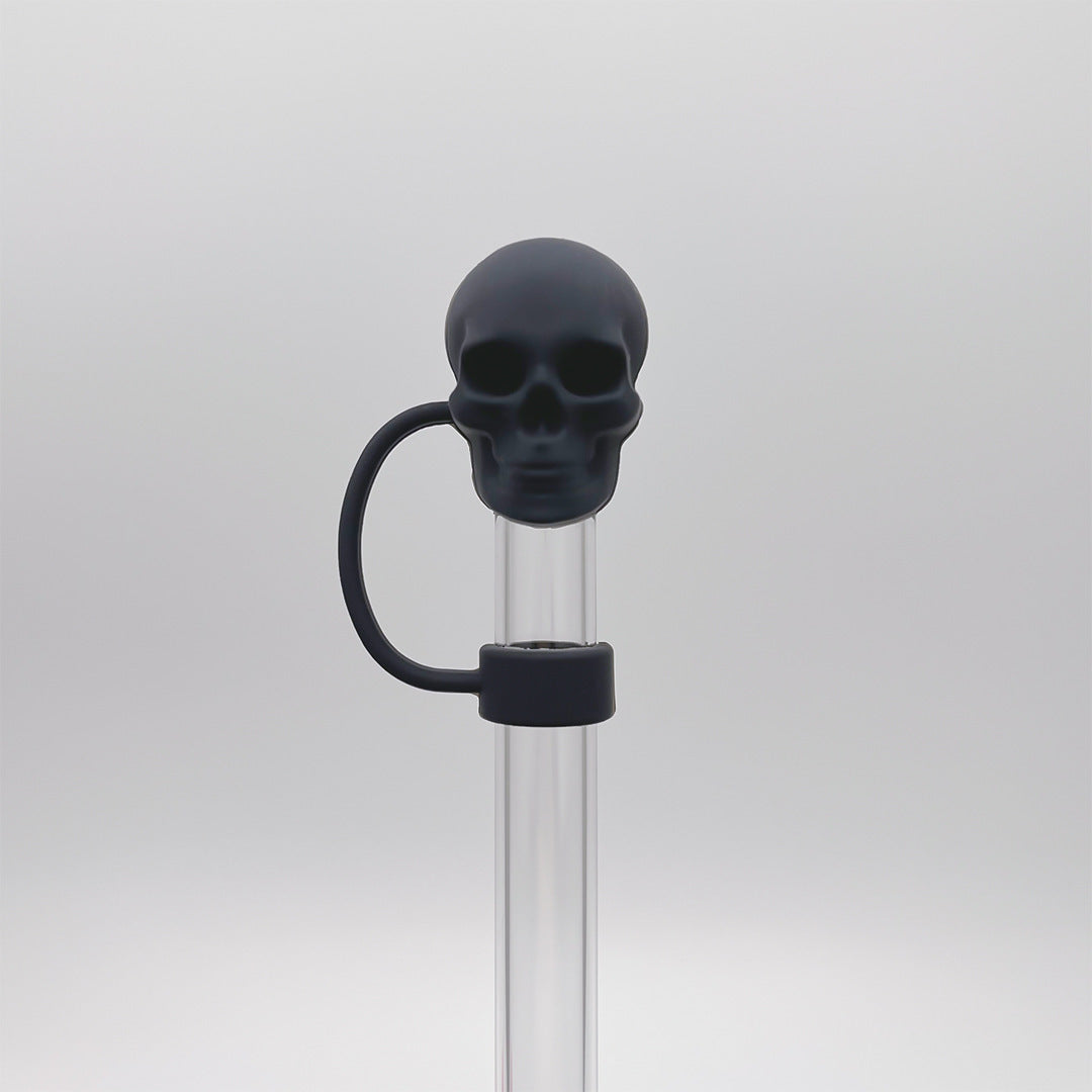 Protector de pajilla en forma de calavera