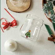 Vaso de vidrio con árbol navideño - Dressygt