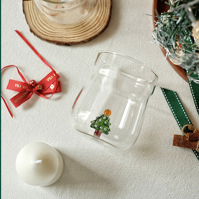Vaso de vidrio con árbol navideño - Dressygt