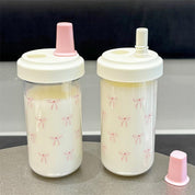 Vaso de plástico con diseño de moñitas