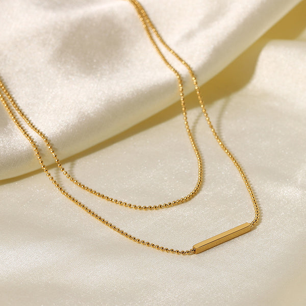 Collar dorado doble