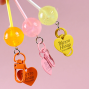 Llavero candy pop con clip de corazón