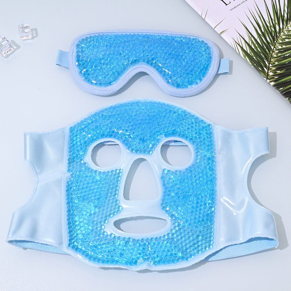 Set de máscara facial y antifaz de gel frío