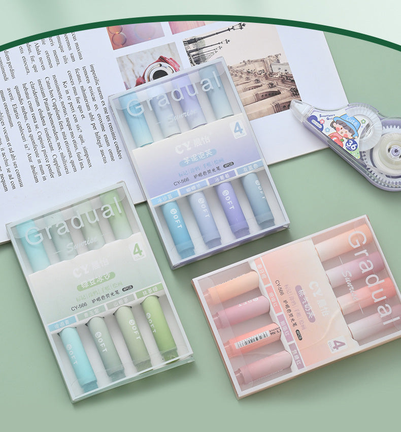 Set de resaltadores estilo gradual