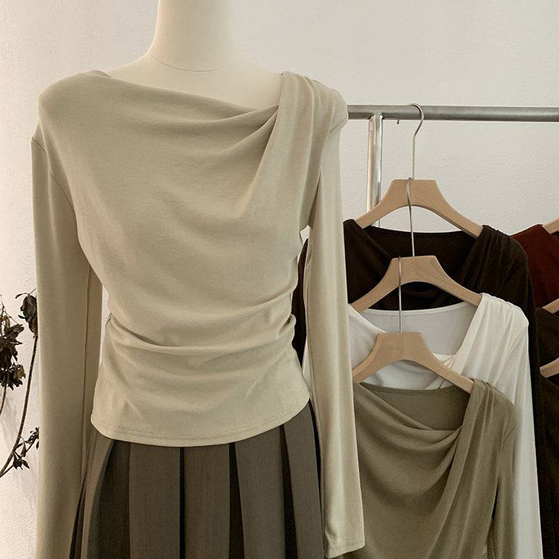 Blusa de cuello fruncido - Dressygt